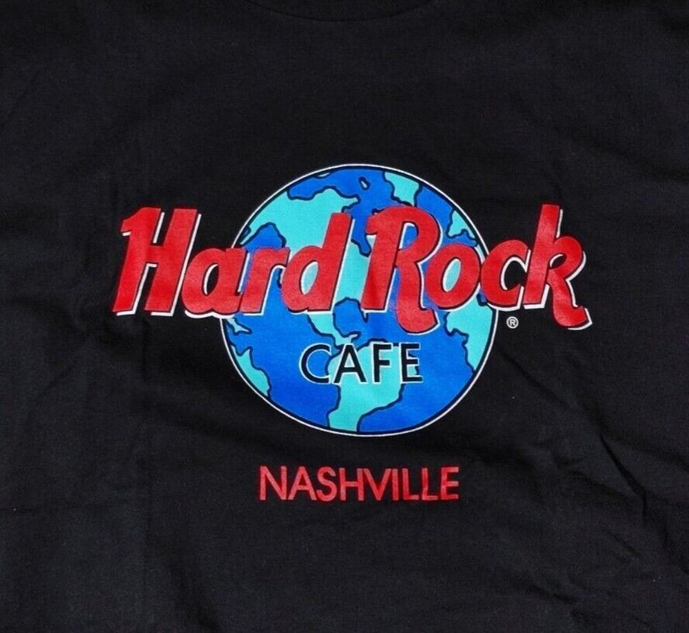 Vintage Hardrock Cafe Nashville Tennessee T Shirt Sz Large USA Made Black